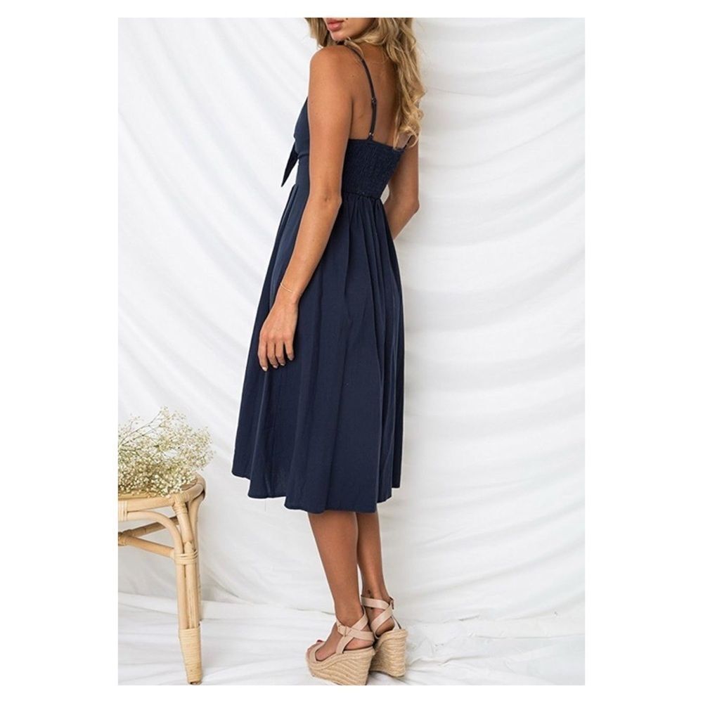 Ecowish Womens S Spaghetti Strap A-line Swing Dress - Picture 5 of 13